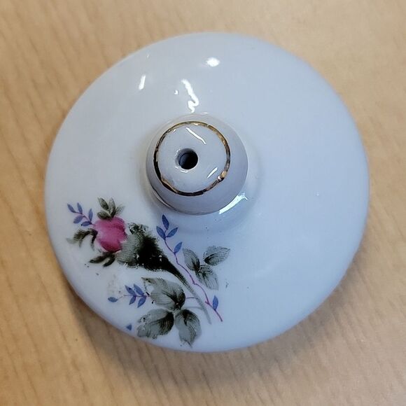 Vintage Fred Roberts Company Floral Porcelain Teapot 4 Saucers - Picture 3 of 9